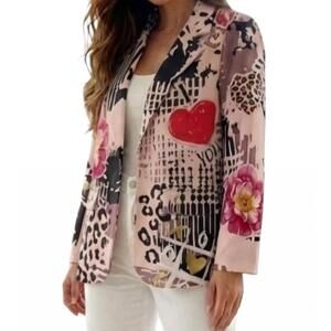 NEW LOOWIE wild love blazer in pink